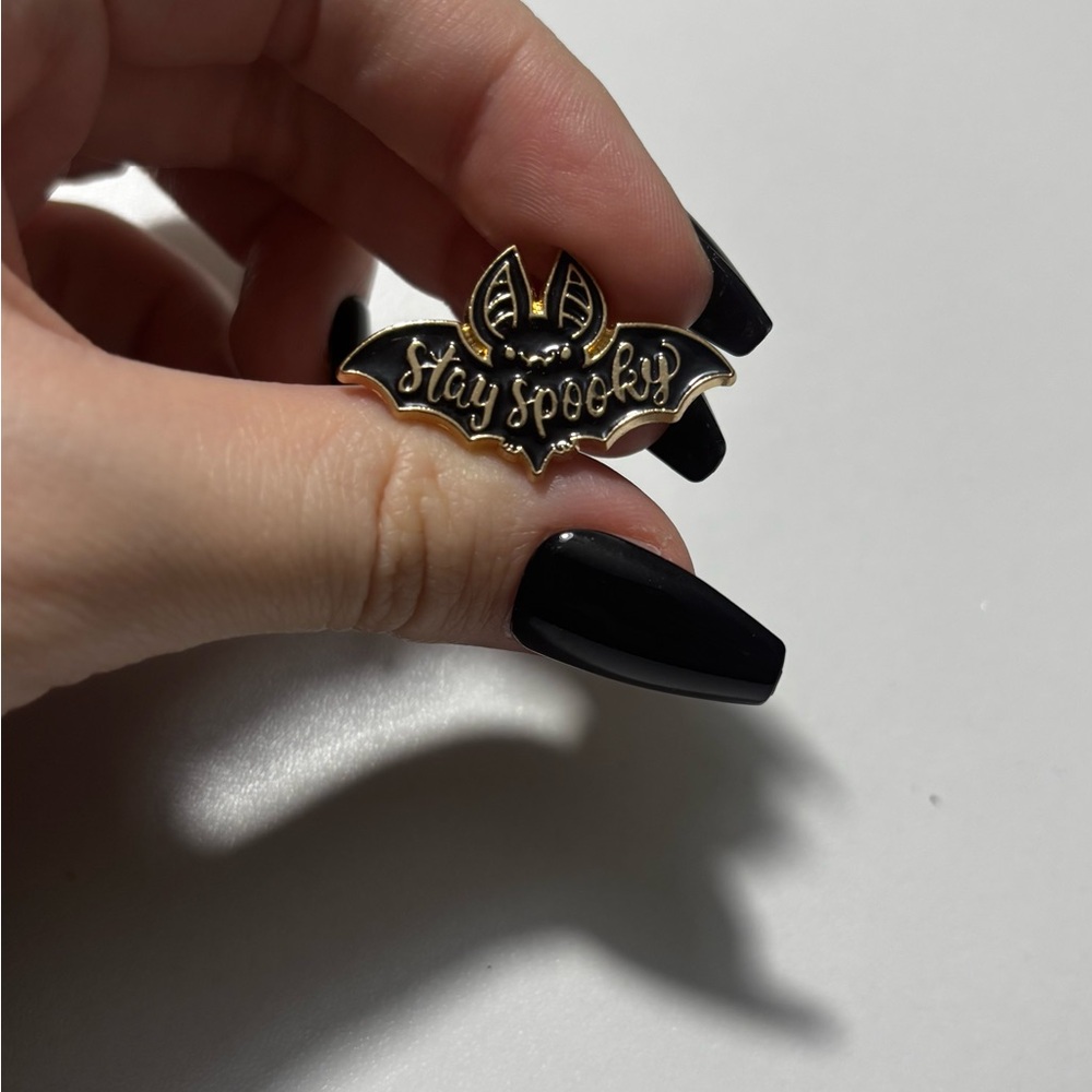(3 for $30) Gold 'Stay Spooky' Bat Pin